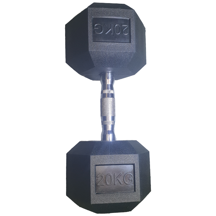 Ironman Rubber Coated Hex 20kg Dumbbell eBay