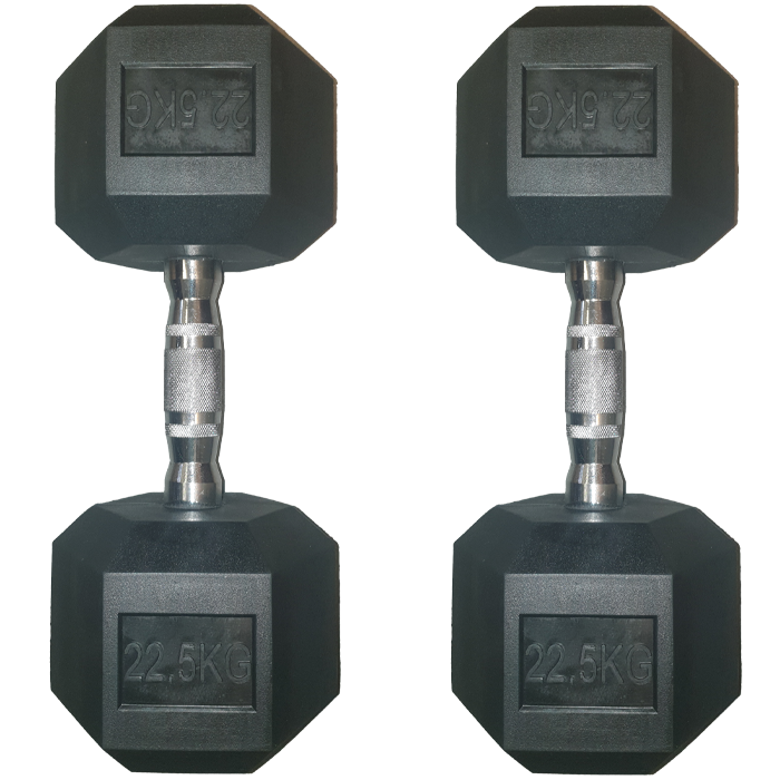 Ironman Rubber Coated Hex 22.5kg Dumbbell eBay