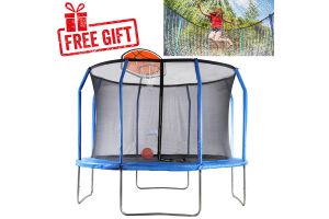 Big Air Extreme 12ft Trampoline with Safety Enclosure Blue