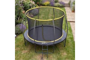 Orbit 12ft Powder Coated Trampoline with Safety Enclosure Free Ladder Cover & Anchor Kit