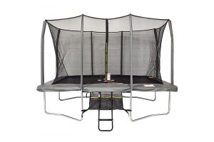 9x14ft Rectangular Trampoline with Safety Enclosure Grey