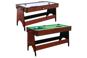 Walker & Simpson 2 in 1 Air Hockey & Pool Combo Table in Mahogany