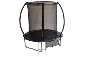 Big Air 6ft Trampoline & Safety Enclosure Free Shoe Tidy & Ladder – Black